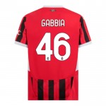 Günstige Fußballtrikots AC Mailand Gabbia 46 Heimtrikot 2024-25 Kurzarm